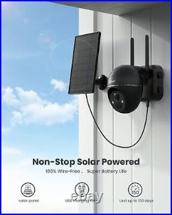 IeGeek Wireless Solar Security Camera 2K Home 360°PTZ WiFi Battery Powered CCTV