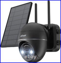 Iegeek WiFi IP Security Camera 2K Solar Battery Wireless CCTV Outdoor PTZ Cam