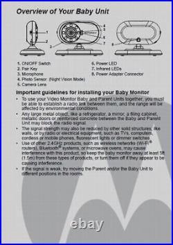 Motorola MBP18 Digital LCD COLOUR Video Sound BABY MONITOR Camera DECT VGC