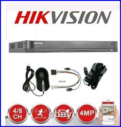 NEW HIKVISION HILOOK COLOURVU 4K CCTV SYSTEM 4CH 8CH DVR KIT 5MP HD CAMERA Kit