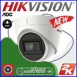 New Hikvision 5mp Cctv System Built-in MIC Hd Indoor Outdoor 2.8mm Mobile Veiw