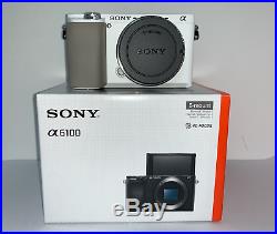 New Sony Alpha a6100 APS-C Digital Camera Body with fast AF White Color