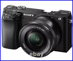 New Sony Alpha a6100 Mirrorless Digital Camera with 16-50mm Lens Black Color