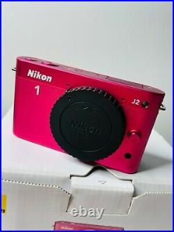 Nikon 1 J2 Zoom Lens Kit Rare Pink Colour Digital Camera 10-30mm Lens Mint