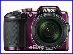 Nikon COOLPIX Digital Camera B500 PU Plum Color 40x F/S withTracking# Japan New
