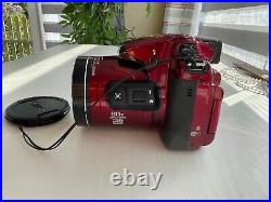 Nikon coolpix B700 digital camera. Colour Red, 20.3 megapixels, 60x Optical zoom
