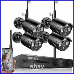 OOSSX 4CH 1080P 4XCCTV Wireless Security Camera System WiFi IP Outdoor, no HDD