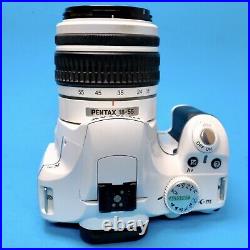 PENTAX K-m 12.4 MP Digital SLR Camera Body White Color & 18-55mm Lens, Body Dead