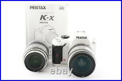 PENTAX K-x 12.4MP Digital SLR Camera White Color withTwo Lens Set from Japan F/S