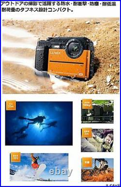 Panasonic Compact Digital Camera LUMIX FT7 4K Orange Color DC-FT7 Waterproof