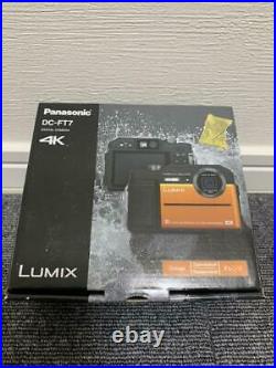 Panasonic Compact Digital Camera LUMIX FT7 4K Orange Color DC-FT7 Waterproof