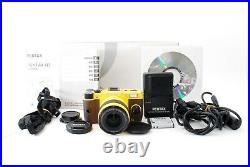 Pentax Q7 Digital Camera Yellow Brown (Rare color) with 02 lens 5-15mm 1836shot