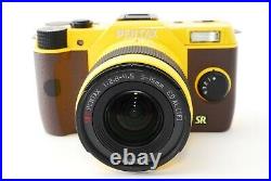 Pentax Q7 Digital Camera Yellow Brown (Rare color) with 02 lens 5-15mm 1836shot