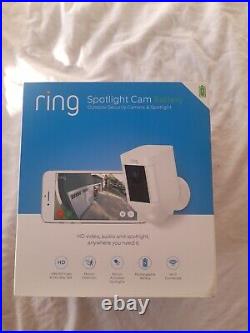 Ring Outdoor Spotlight Cam HD Security Camera White