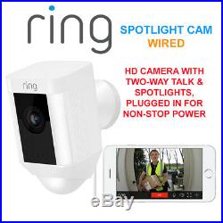 Ring Spotlight Cam Wired HD Camera with Two-Way Talk & Spotlights Security Cam W