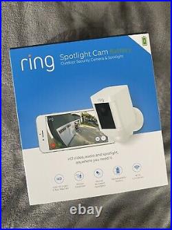 Ring Spotlight Security Cam Battery Full HD 1080p White