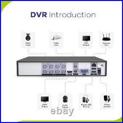 SANNCE 1080P CCTV Security Camera System Color Night Vision 2MP 4 8CH Video DVR