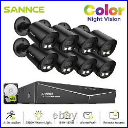 SANNCE 1080P Color CCTV Camera System Home Security Night Vision 2MP 4 8CH DVR
