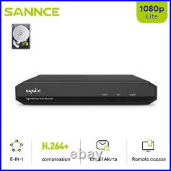 SANNCE 1080P Wired Security Camera System Night Vision Remote Access Motion Aler