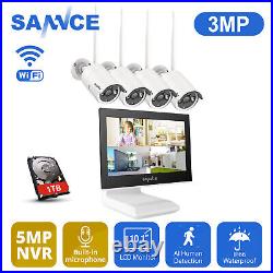 SANNCE 3MP Wireless CCTV Security Camera System with 1TB Hard Drive 10 Monitor