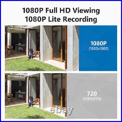 SANNCE 4CH 1080P Lite DVR Dome 3000TVL CCTV Camera Home Surveillance TVI System