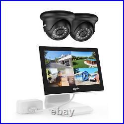 SANNCE 4CH DVR Recorder 1080p Home Security CCTV Systerm With 10.1LCD Monitor