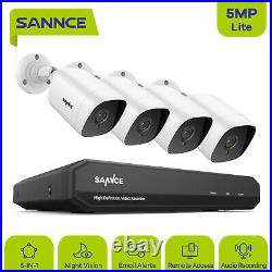 SANNCE 5MP Super HD Home Audio Security Camera System 8CH DVR Night Vision CCTV