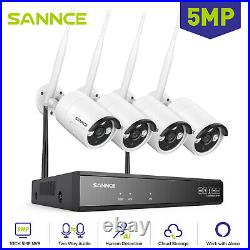 SANNCE 5MP Wireless CCTV Camera System Two-Way Talk 10CH Video NVR Wifi Security