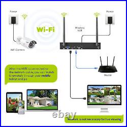 SANNCE 8CH 5MP NVR Outdoor 3MP WiFi Audio Security CCTV Wireless Camera System
