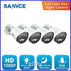 SANNCE 8CH DVR 3000TVL Color Night Vision 1080p HD Camera Security System 0-4TB
