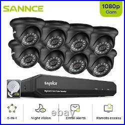 SANNCE CCTV Home Security System 8CH DVR 1080p HD Camera Outdoor Day Night Kit
