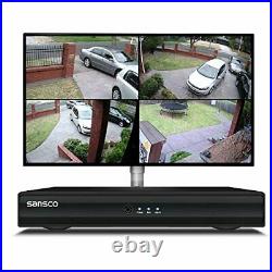 SANSCO 5MP DVR Video Security Camera System, 2pcs HD 1080P Outdoor Waterproof