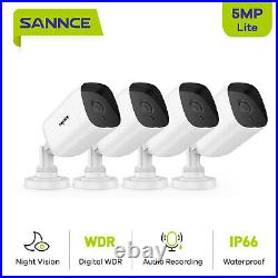Sannce 5mp Cctv Security Camera Audio In Night Vision For Home Dvr Surveillance