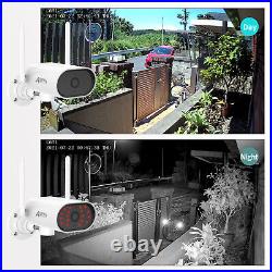 Security Camera System CCTV WIFI Wireless Outdoor 1296P HD Audio 64GB PAN 180°