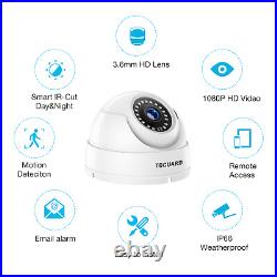 TOGAURD 1080P HD CCTV Camera Security System Kit 8CH DVR Outdoor IR Night Vision