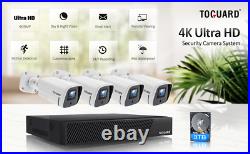 TOGUARD 4K POE 8CH NVR Home Security Camera System Outdoor 8MP Surveillance 3TB