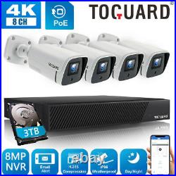 TOGUARD 4K POE 8CH NVR Security Camera System 8MP Surveillance Outdoor IP Camera