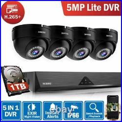 TOGUARD 8CH DVR CCTV Home Security Camera System 4pcs Dome Cameras With 1TB HDD