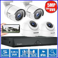 TOGUARD 8CH H. 265+DVR 5MP Home Security Camera System Outdoor CCTV IR Vision