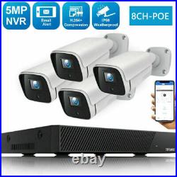 TOGUARD 8CH H. 265+ NVR 5MP FHD Home CCTV PoE Security Camera System with 3TB HDD