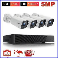 TOGUARD 8CH POE NVR CCTV IP Camera Home Security Camera System Kit