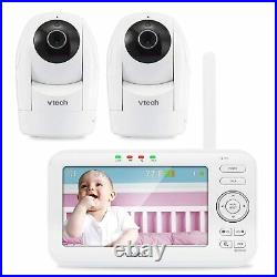 VTECH 2 Camera Pan & Tilt Video Baby Monitor VM5262-2 Color Display Night Vision