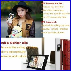 Wall Mounting Wired Fingerprints Recognition Doorbells Intercom System Door Bell