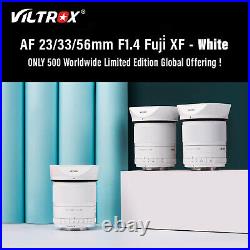 White Color VILTROX AF 33mm F1.4 Large Aperture Lens for Fuji X-T30 X-T4 Camera