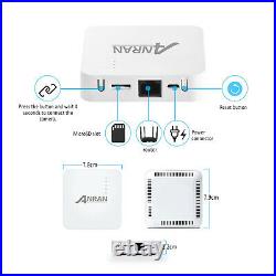 Wireless CCTV Camera System Audio 4CH 1296P NVR Security Pan 180 IR Outdoor Kit