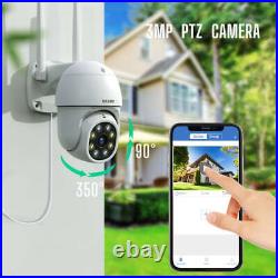 Wireless Security Camera System Kit 3MP 5X Digital PTZ Outdoor CCTV Camera Set