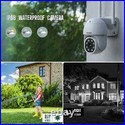 Wireless Security Camera System Kit 3MP 5X Digital PTZ Outdoor CCTV Camera Set