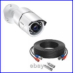 ZOSI 1080P CCTV Home For Security System Bullet Camera + 18m/30m BNC Cable Kit