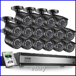 ZOSI 16CH CCTV Cameras 1080P 4TB Home Security System 3000TVL HDMI DVR Free App