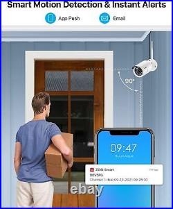 ZOSI 3MP Wireless CCTV System WiFi Security Camera Motion Detect IR Night Vision